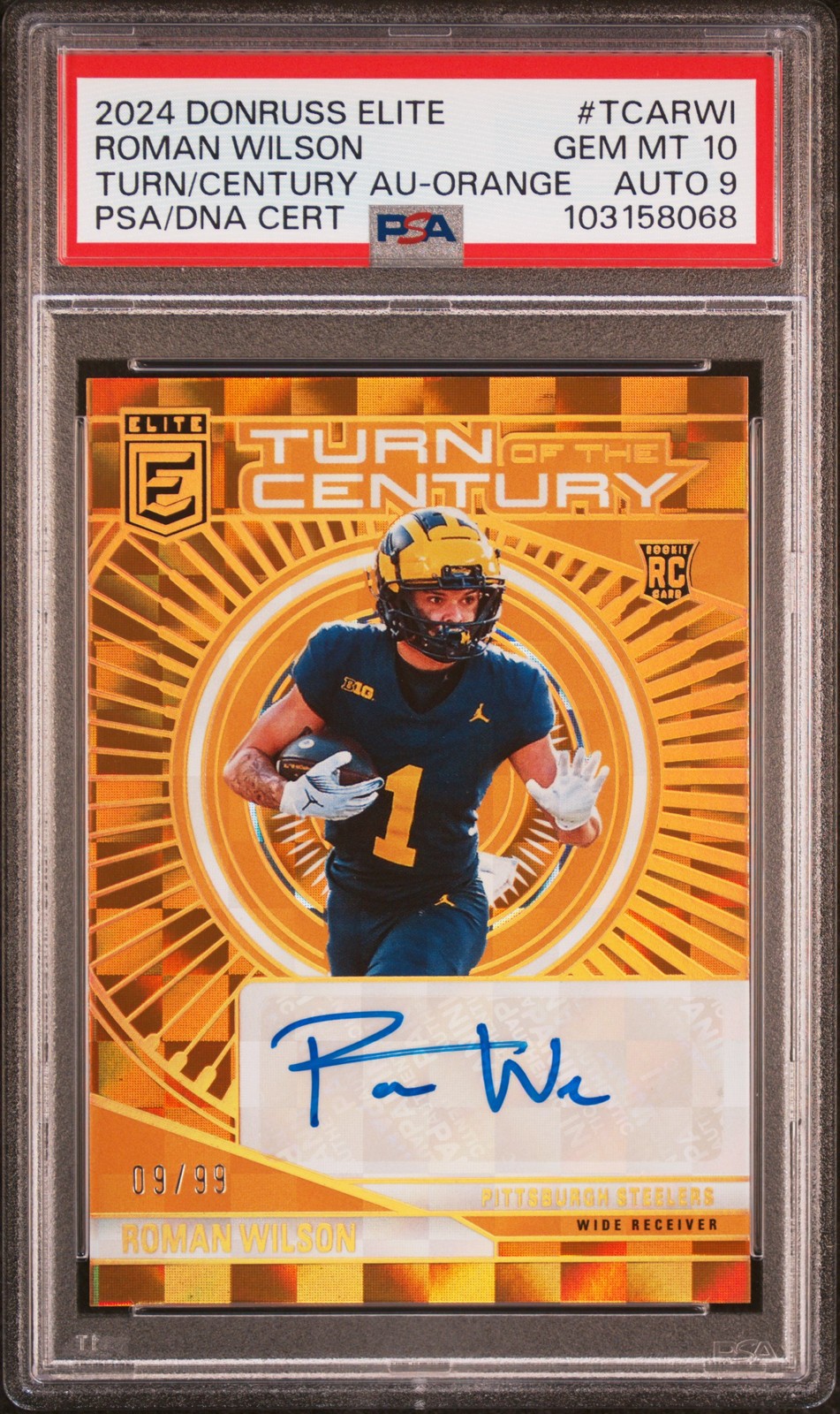 Roman Wilson Panini Donruss Elite Turn of the Century Autographs #TCARWI Orange