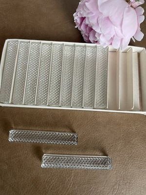 Vintage Crystal Knife Rests   Set of 11 in Original Box