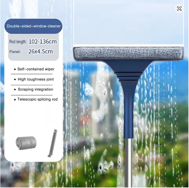 Anti-Slip Soft Rubber Window Glass Cleaner Scraper Household Tool