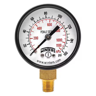 #ad #ad Winters Pem197lf Lead Free Pressure Gauge 0 To 160 Psi 2 In Dial 1 8 In Npt $10.99