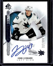 2020-21 SP Authentic - Autographed Future Watch John Leonard #200 /999 (AU, RC)