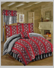 Snakeskin Comforter Set Bed In A Bag Sheets, Shams and Bedskirt Included