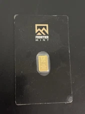 Frontier Mint 1/2 gram Gold Bar in Plastic Assay Card