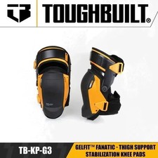 Toughbuilt TB-KP-G3 Gelfit&trade; Fanatic - Thigh Support Stabilization Knee Pads NEW