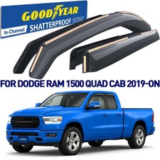 Rain Guards Vent Visors Shade for 2019-2026 Dodge RAM 1500 Quad Cab