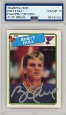 1988 O Pee Chee Brett Hull SIGNED #66 Rookie Card RC STL Blues PSA 10 AUTOGRAPH. rookie card picture