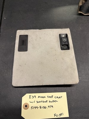 1997-2003 BMW E39 Overhead Sunroof Switch Panel With Switch OEM GRAY 