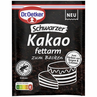 Dr Oetker Schwarzer Kakao zum Backen 30g Packung