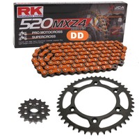 Kettensatz Suzuki RM-Z 250 10-12 Kette RK DD 520 MXZ4 114 Offen Orange 13/49
