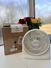 Amazon Basics 7" Portable Desk Fan White Quiet 3 Speed Open Box