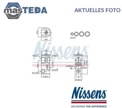 999444 KLIMAANLAGE EXPANSIONSVENTIL VORNE NISSENS FÜR SUBARU TREZIA 73KW,66KW