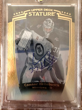 2024-25 Stature Connor Hellebuyck #3 Gold Autograph Auto /10 USA