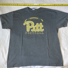 Pitt Panthers Shirt XL Gray Pittsburgh Football Vintage Crew Neck Graphic