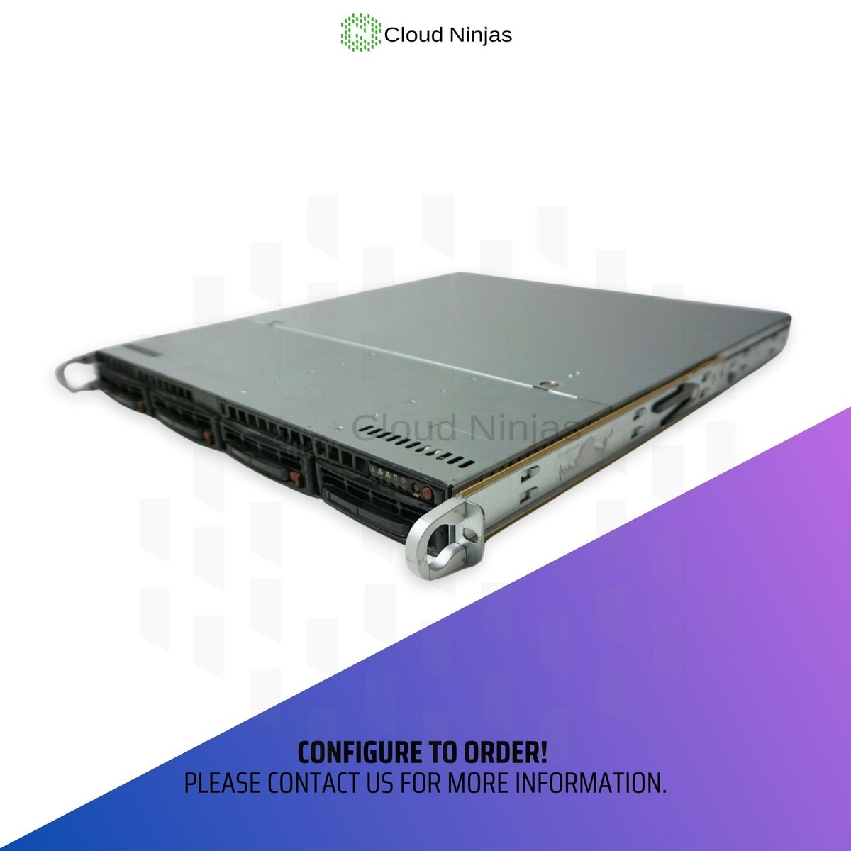 Cloud Ninjas ARA-4LS 1U 4 Bay Server AMD Ryzen 9 9950x 16 Core