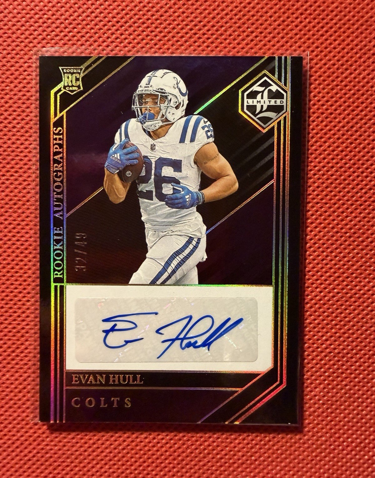 Evan Hull Panini Limited #228 Autograph-Gold Spotlight