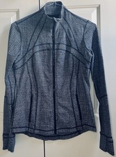 LULULEMON sz 10 DEFINE Jacket RITUAL JACQUARD TWEED Black/White LUON