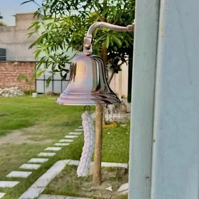 Nautical 11 Inch Ship's Boat Bell Solid Brass Marine Wall Bell Decorative gift - Image 1 of 4