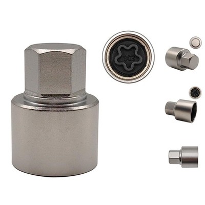 Carbon Steel Wheel Lock Nut Key - M12 Anti-Theft Tool for Mercedes Vehicles