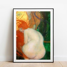 Gustav Klimt Goldfisch Akt Fine Art Giclée Print Poster