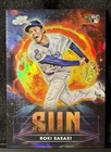 2025 Topps Chrome Cosmic Roki Sasaki Planetary Pursuit The Sun Dodgers RC