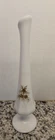 FENTON WHITE MILK GLASS BUD VASE WITH CARDINAL SIGNED USED