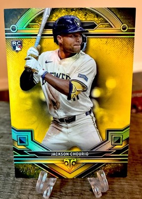 2024 Topps Triple Threads Jackson Chourio #14 Citrine /75 RARE SP ROOKIE RC C-EX