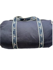 Birddogs Duffle Gym Bag Canvas Travel Carry On Bag Navy Blue Logo