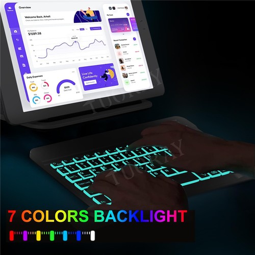 Backlit Keyboard with Mouse For Lenovo Tab P12 Pro P11 M11 M10 HD/FHD Plus/M10 - Picture 4 of 39