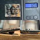 3 Oz .999 Silver Pirate Skull & Crossbones Mutiny Metals Rainbow Toned Bar