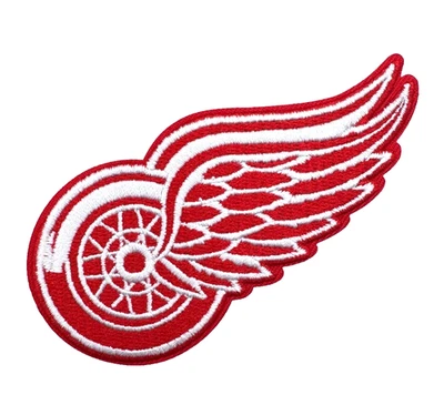 MARKENLOS Detroit Red Wings Team NHL Logo zum Aufbügeln Aufnäher Patch Eishockey