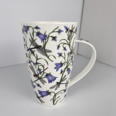 Dunoon Henley  Coffee Mug Dovedale Jane Fern Fine Bone China Harebell Dragonfly