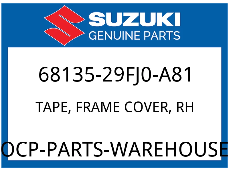 TAPE, FRAME COVER, RH