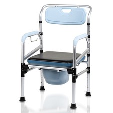 Toilettenstuhl Toilettenhilfe Stuhl Nachtstuhl mit Armlehne Rutschfest WC Stuhl