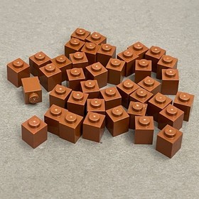 Lego 3005 30071 Reddish Brown Replacement Add-on Pieces Parts Lot of 39