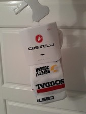 Image of Castelli Mens Cycling Rosso Corsa Pro Soudal Summer Cycling Socks S/M White