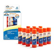 All Purpose Glue Sticks, Washable & Non-Toxic, Clear, 22 Grams, 12 Count -