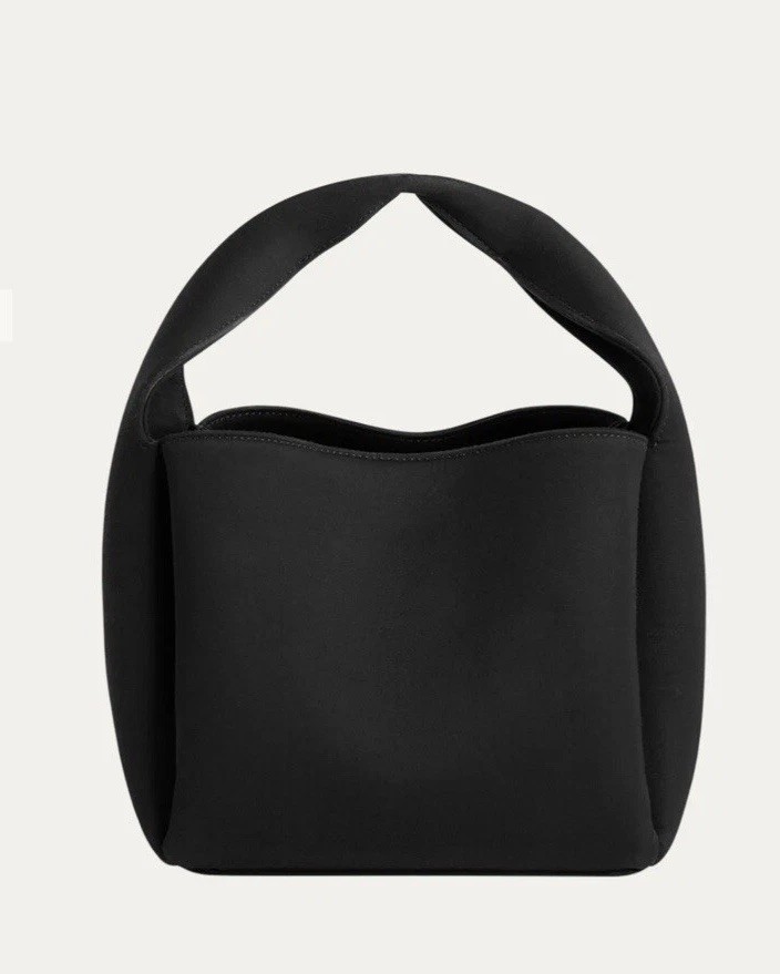 Toteme Petite Satin Bucket Crossbody Bag NWT Black