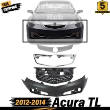 Front Bumper Covers Fascia & Grille Assembly Kit For 2012-2014 Acura TL