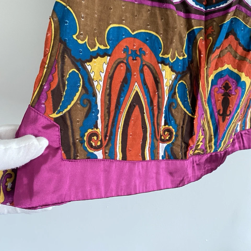 Babydoll indio vintage Y2K XOXO satinado púrpura mediano cachemir multi lazo trasero Foto 2 de 4