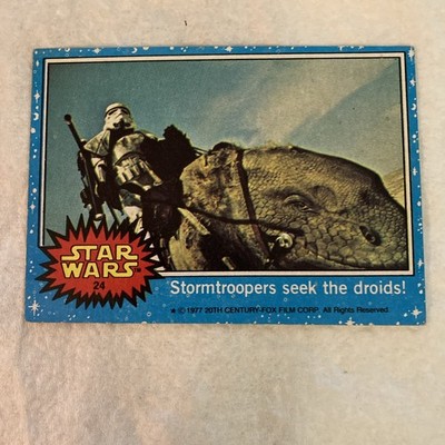 TOPPS 1977 Star Wars Blue Card #24 Series 1 NM Condition | eBay
