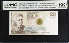 Poland 20 Zlotych 2011 Commemorative P A184 Gem UNC PMG 66 EPQ