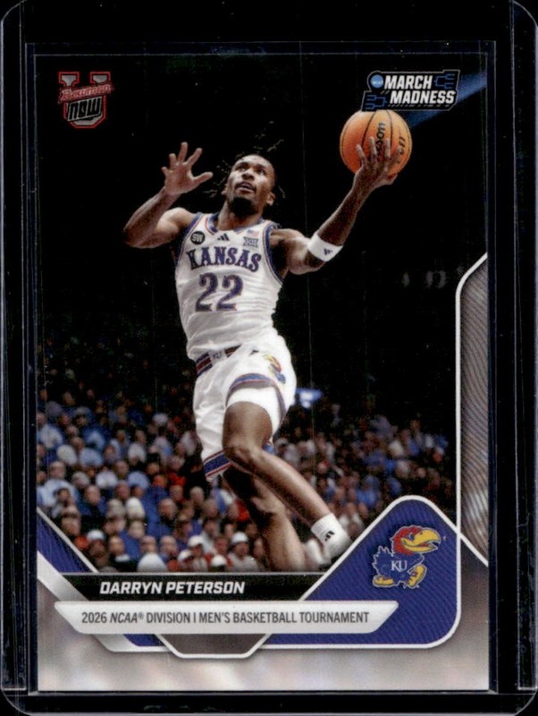 2025-26 Bowman U Now March Madness Darryn Peterson #1 Jayhawks