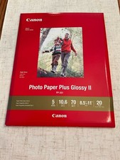 Canon Photo Paper Plus Glossy II 20 Sheets PP-301 8.5" x 11" NEW