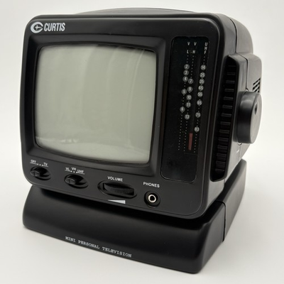 #ad Curtis 5quot; Portable Black amp; White TV With AM FM Radio Model RT062 Tested Working $30.00