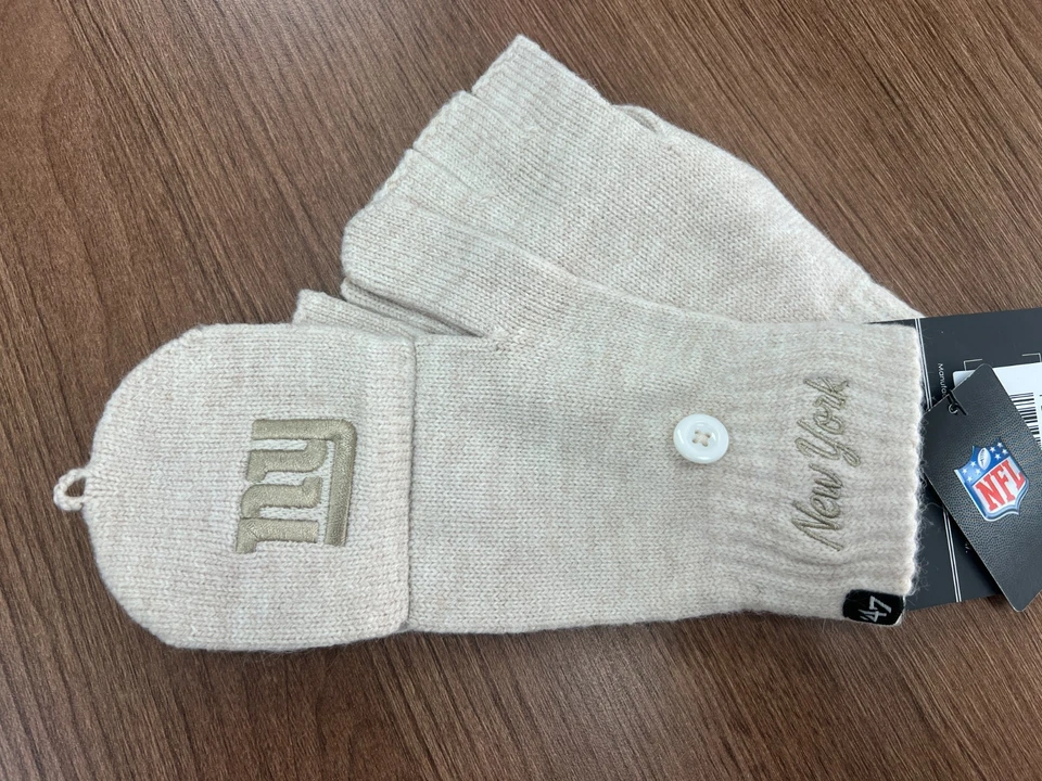 NEW YORK GIANTS 47 GUANTES DE PUNTO LATTE MITONES PARA MUJER SÚPER SUAVES $30 Foto 3 de 3