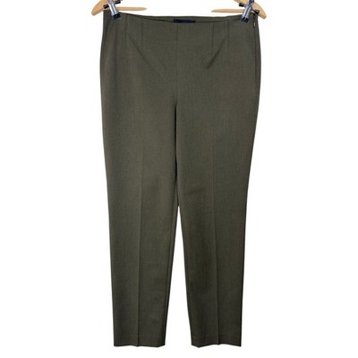 Talbots sz 6 Pants Slacks Green (Dark Oak Moss) Side Zip Straight Leg