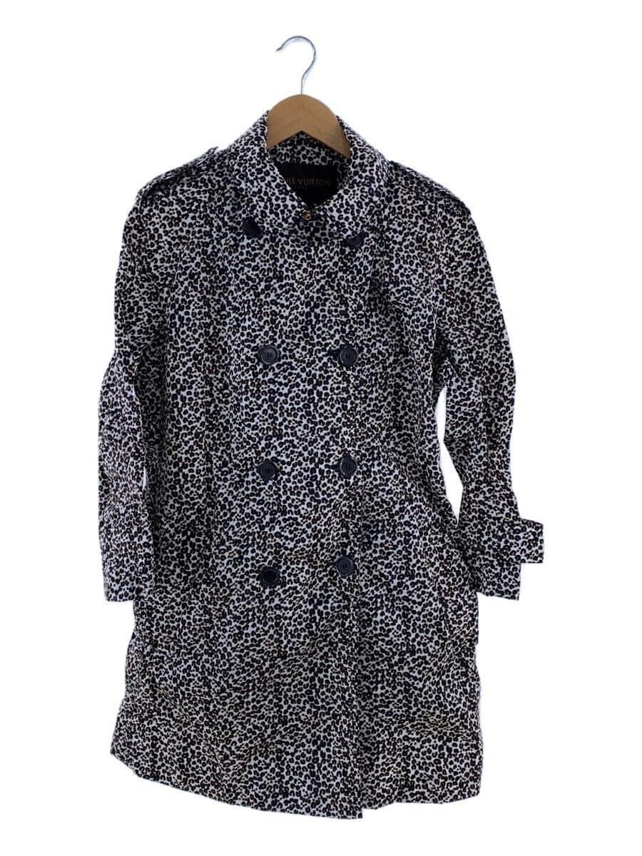 ALTRA LOUIS VUITTON altro trench cappotto 40 nylon grigio leopardato RW131WF3CO03P7D