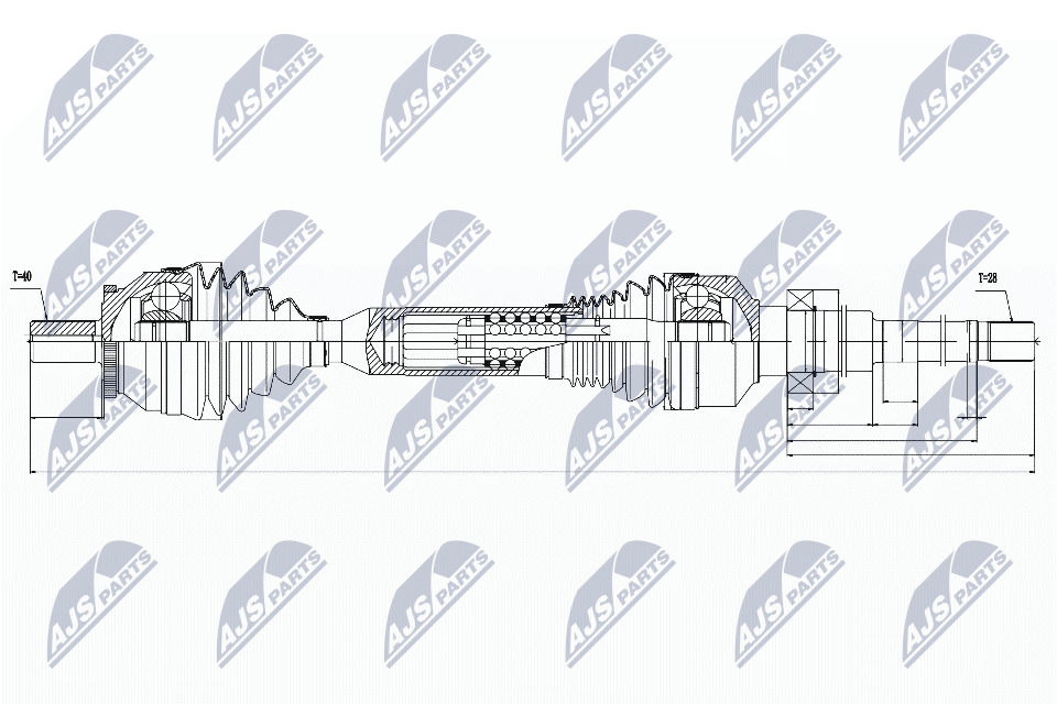 DRIVE SHAFT NPW-VV-064 FOR VOLVO D5244T18/5244T5/5244T4 2.4L 5cyl XC90 I 3.2L - Image 7