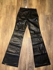 NWT Express Faux Leather Black Pants Size 4long 70’s Flare Mid Rise — photo 4
