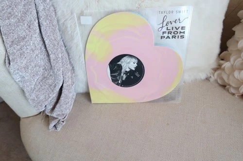 Taylor Swift 'Lover' Live From Paris Heart Shaped 8” Vinyl LP Record 2025